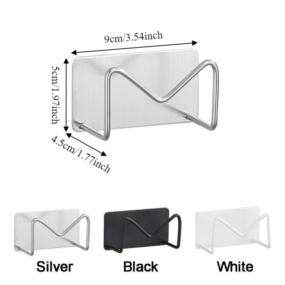 Stainless Steel Sink Sponges Holder Self Adhesive Rustproof Sink Sponges Racks Wall Mounted Space Saving Sponges Storage Holder