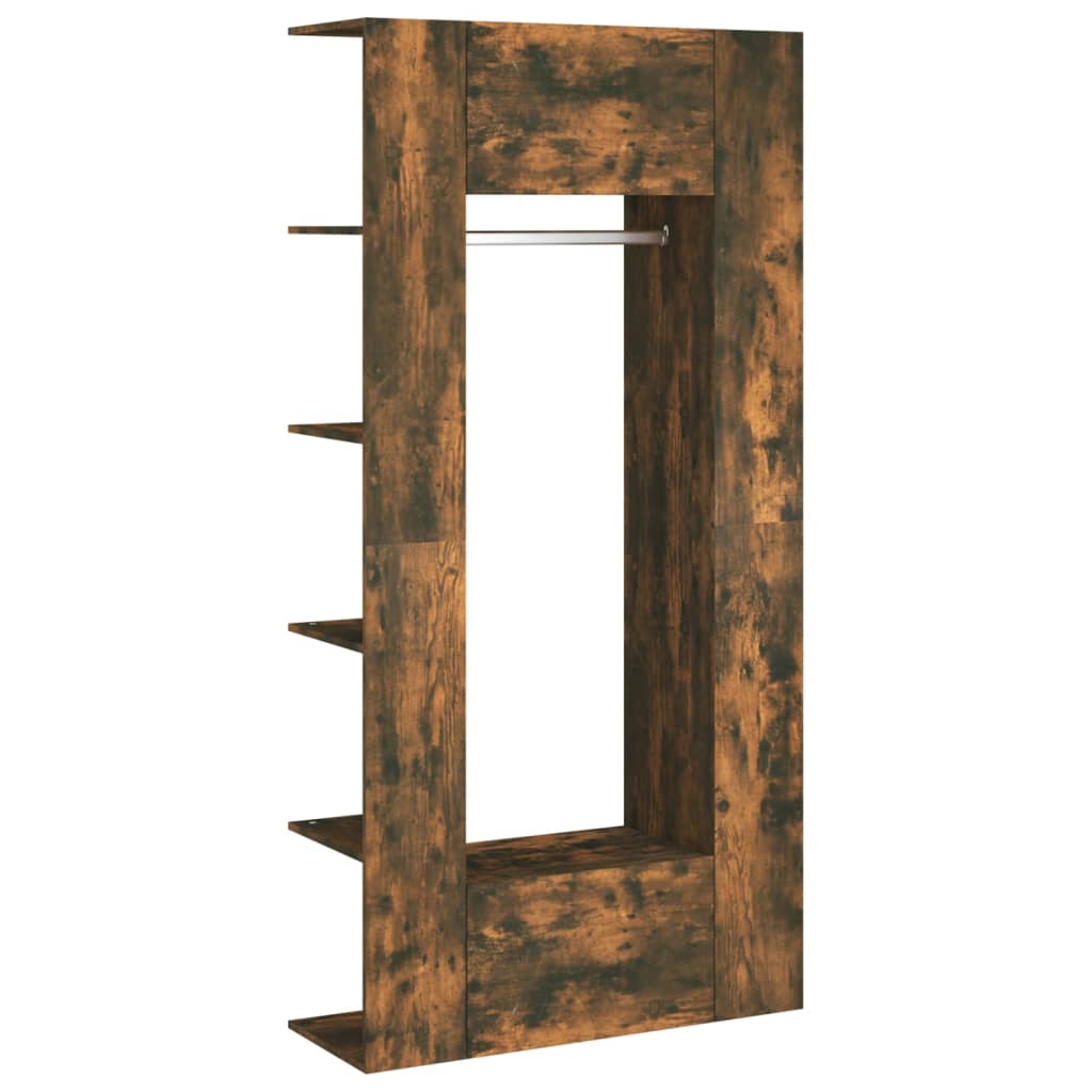 Hallway Cabinets 2 pcs Smoked Oak Wood Based Material