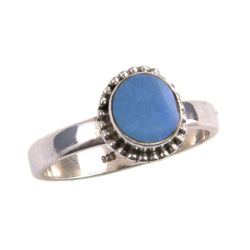 Natural Australian Opal Gemstone 925 Solid Sterling Silver Jewelry Ring S.7 P1b49
