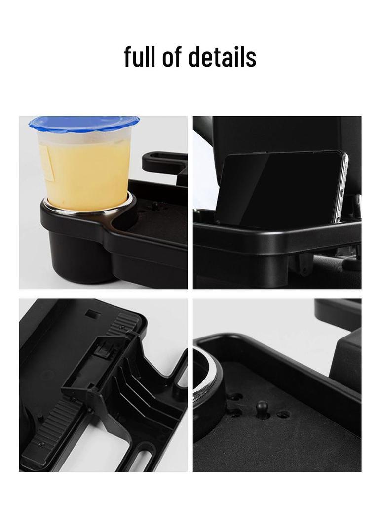 Multifunctional Foldable Car Tray with Cup Holder and Storage