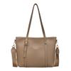 Women's PU Tote Bag with Wide Strap Large Capacity Shoulder Handbag for Work Travel Shopping