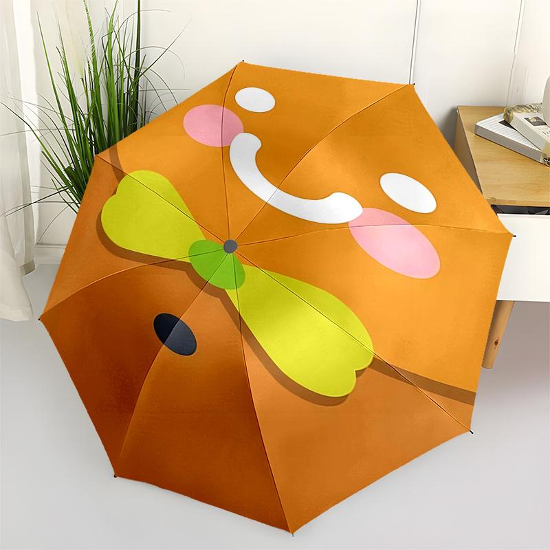 

Gingerbread Man Themed Travel Umbrella-8 Ribs Automatic Opening and Closing, Portable Folding Design, Compact and Stylish Umbrella Suitable