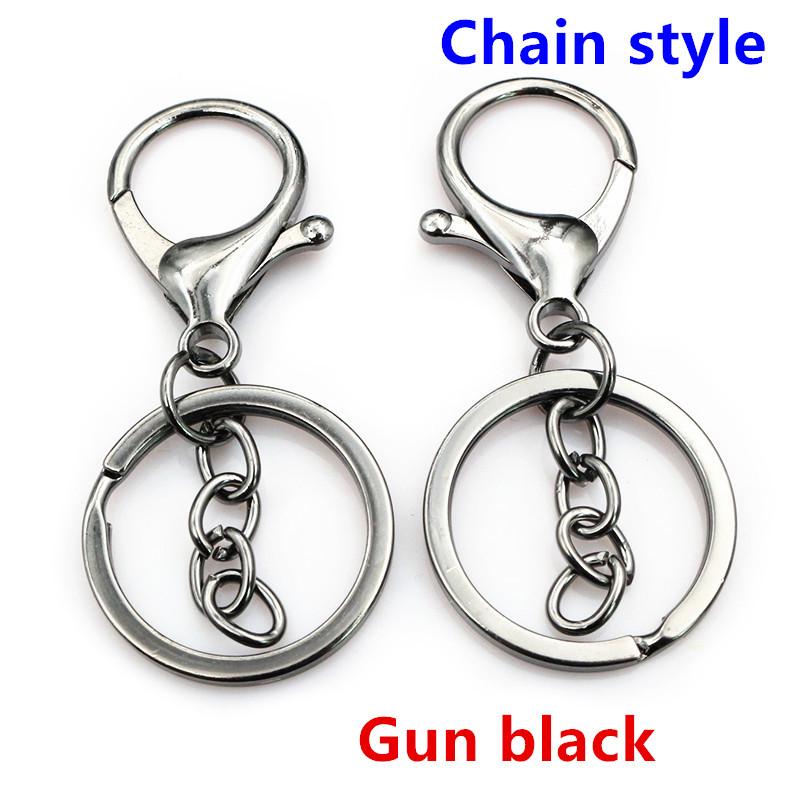 5pcs/lot 30mm Key Ring Long 70mm Popular Classic 11 Colors Plated Lobster Clasp Key Hook Chain Jewelry Making for Keychain