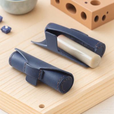 Uchwyt na balsam do ust Faux Skóra Etui na szminkę Wielokrotnego użytku Ochraniacz na balsam do ust Portfel Etui na szminkę do damskiej torebki, kopertówki