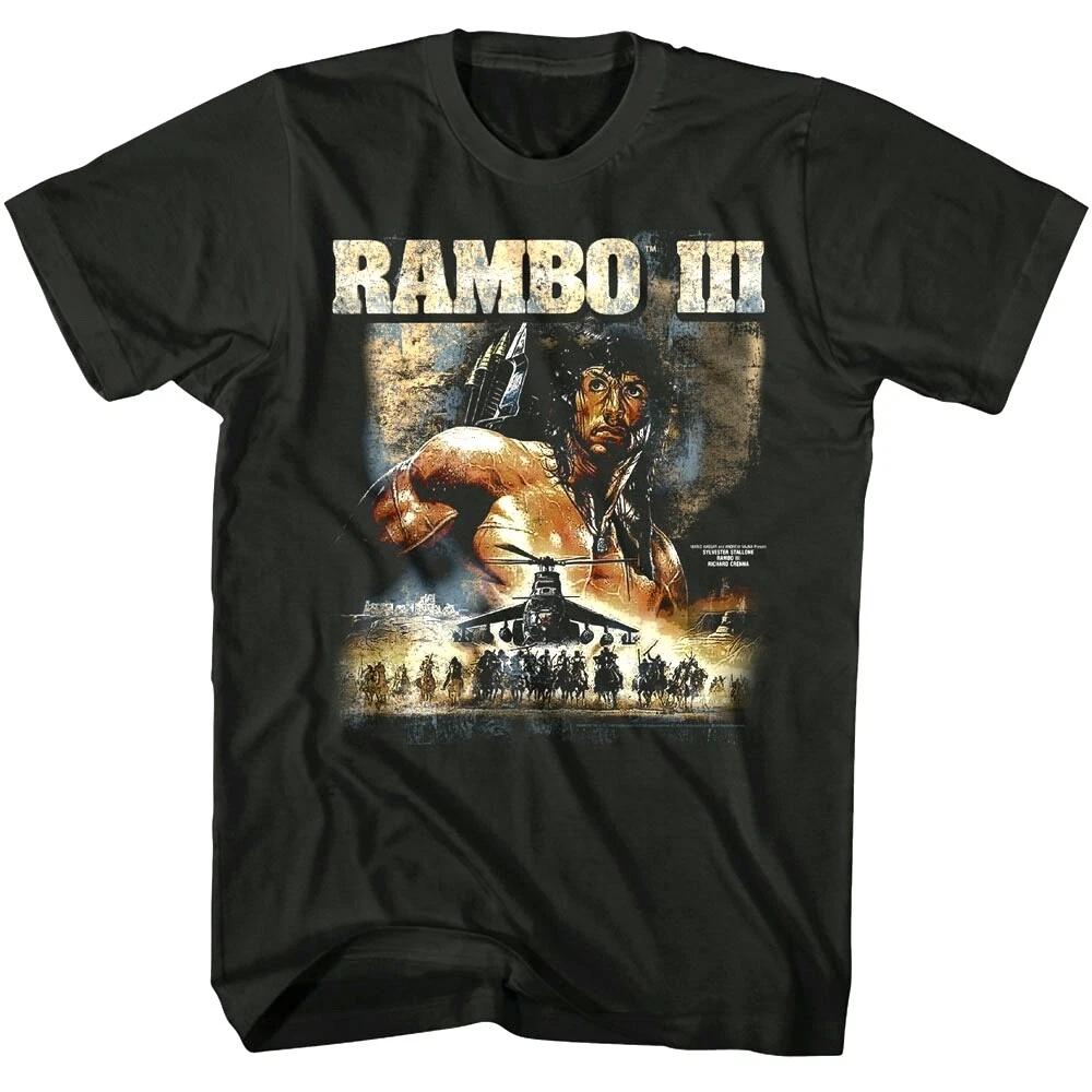 Rambo 3 Military Helicopter Poster Men s T Shirt S