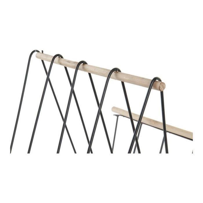 Porte-revues - Noir - Fer - MDF - 41x31x36 Cm