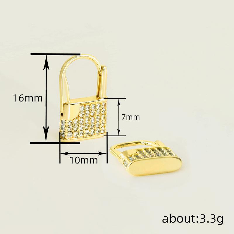 Lock Design Earrings, Fashionable Personalized Niche Accessories, French Temperament Elegant Earrings