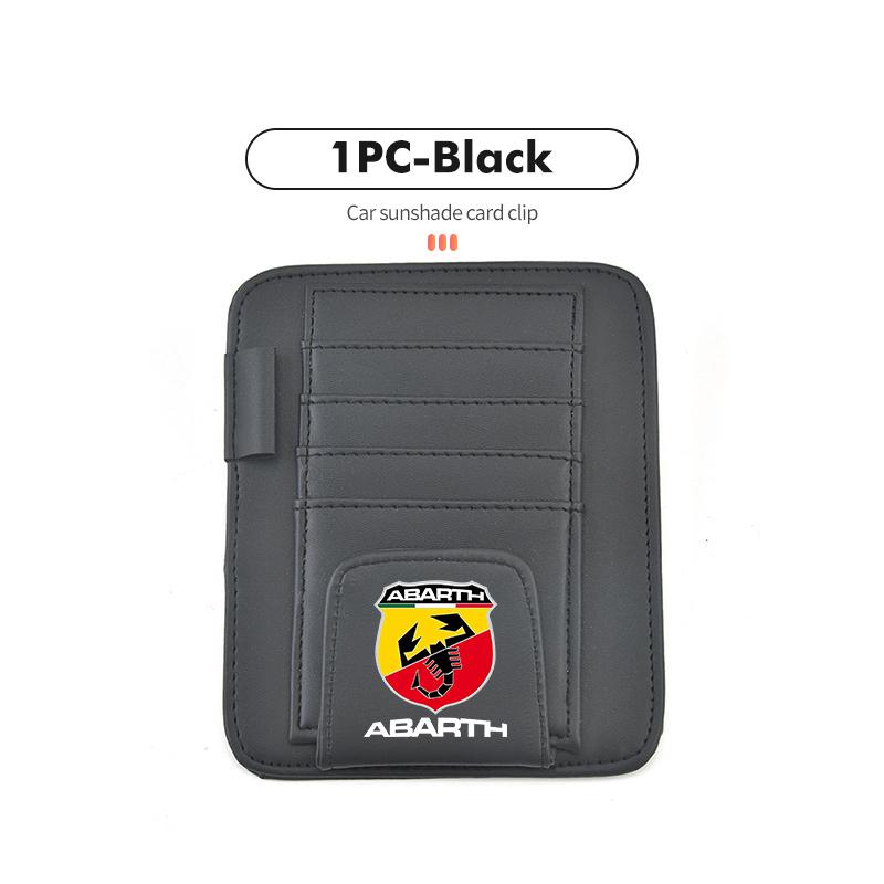 Car Sun Visor Sunglasses Clip Credit Card Pen Storage Holder For Abarth FR FIAT 500 595 695 124 Bravo Linea Siena Panda