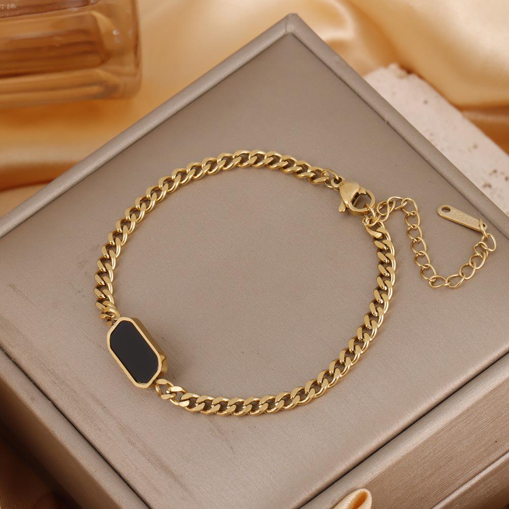 18K Gold Plated Titanium Steel Bracelet - Colorfast, Stylish, and Versatile Stainless Steel Jewelry