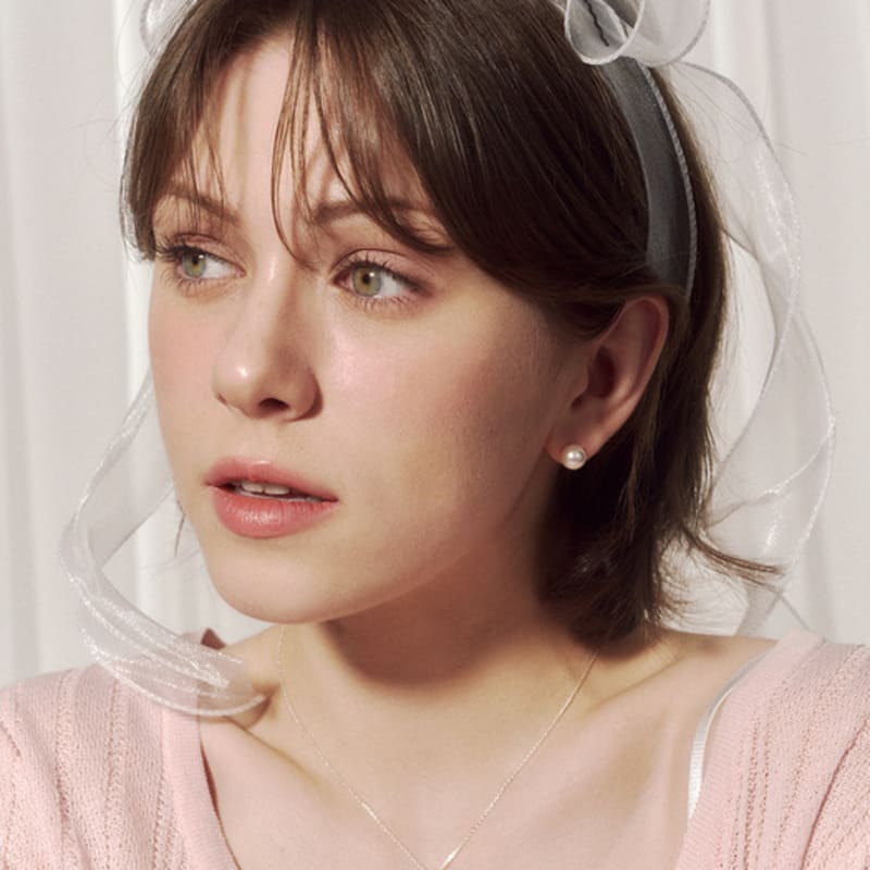 JUDY AND PAUL [925 Silver] French Pearl Earrings