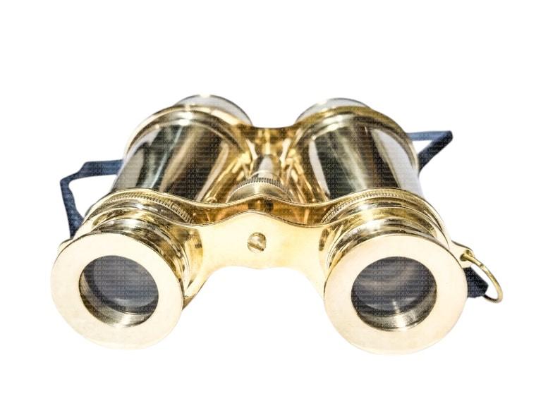 Brass Binoculars with Strap and Leather Box Handmade Nautical Antique Gifts For Dad, Groomsman, Weddings, Bird Watching, Trekking, Christmas