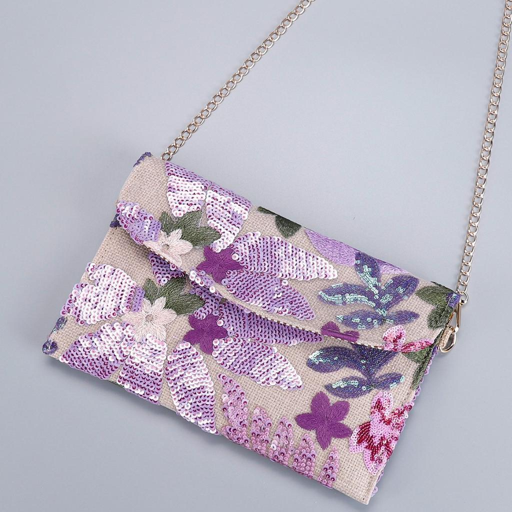Premium sequined clutch bag  summer new fashion women's dinner bag lightweight niche envelope bag
