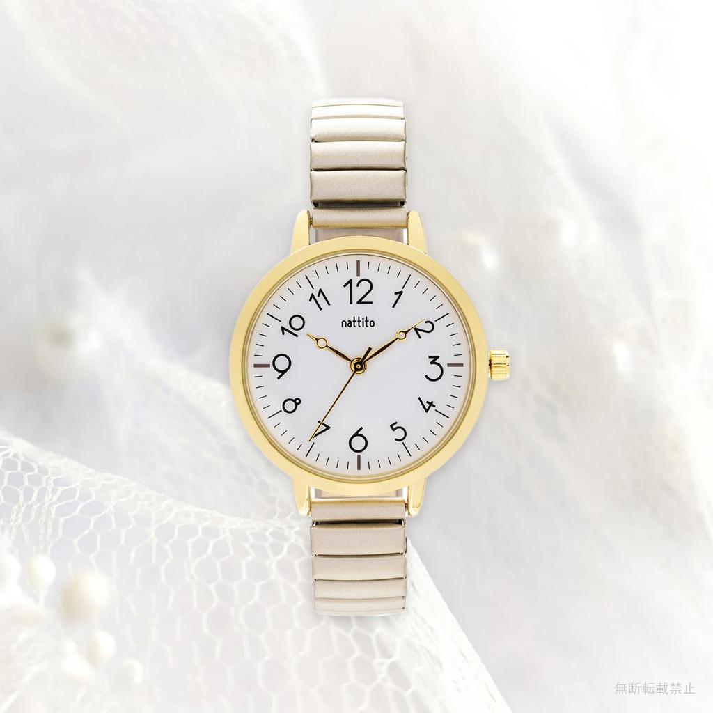 Fieldwork Analog Watch with Bellows Stainless Maruru White Women's Strap, Steel, White, YM118-1,
