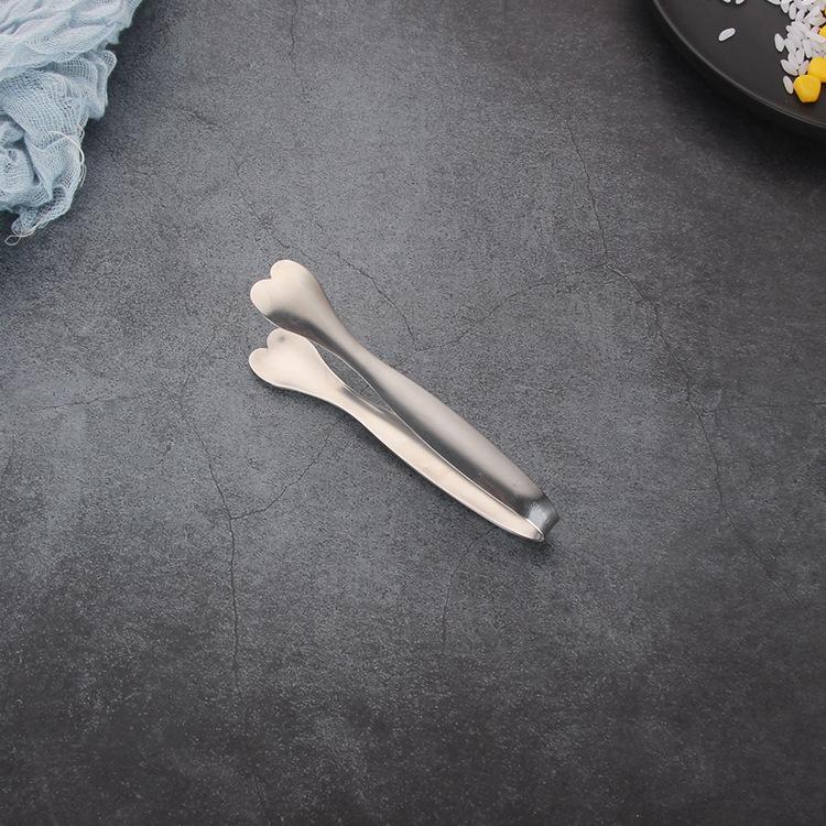 Creative, Stainless Steel, Heart-shaped Clip, Ice Skating Clip, Stainless Steel, Mini Food Clip, Fruit Clip, Nut Clip