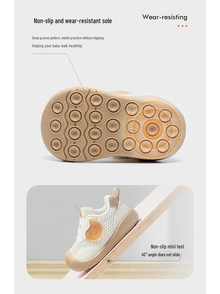 Summer Mesh Breathable Toddler Sandals - Boys & Girls, Soft Sole, Ideal for One-Year-Olds