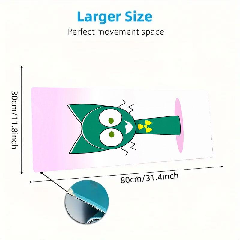Cartoon Mouse Pad, Large Gaming Desk Mat, Non-slip XXL Mousepad for Laptop & Tablet, Mini PC Playmat with Stitched Edges