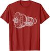 Aircraft Jet Engine Airplane Tshirt TShirt Short Sleeve Casual  Cotton Shift