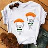 Cute Sushi hug Women T-shirts Summer black Short Sleeve T shirt girl femme O-Nock Kawaii Clothing Top tee Ladies Harajuku Tshirt