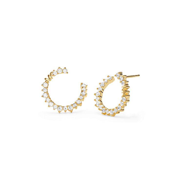 

Michael Kors 925 Silver Simple U-Shaped Design Shining Diamond Gold Women Jewelry MKC1277AN710 MKC1277AN710