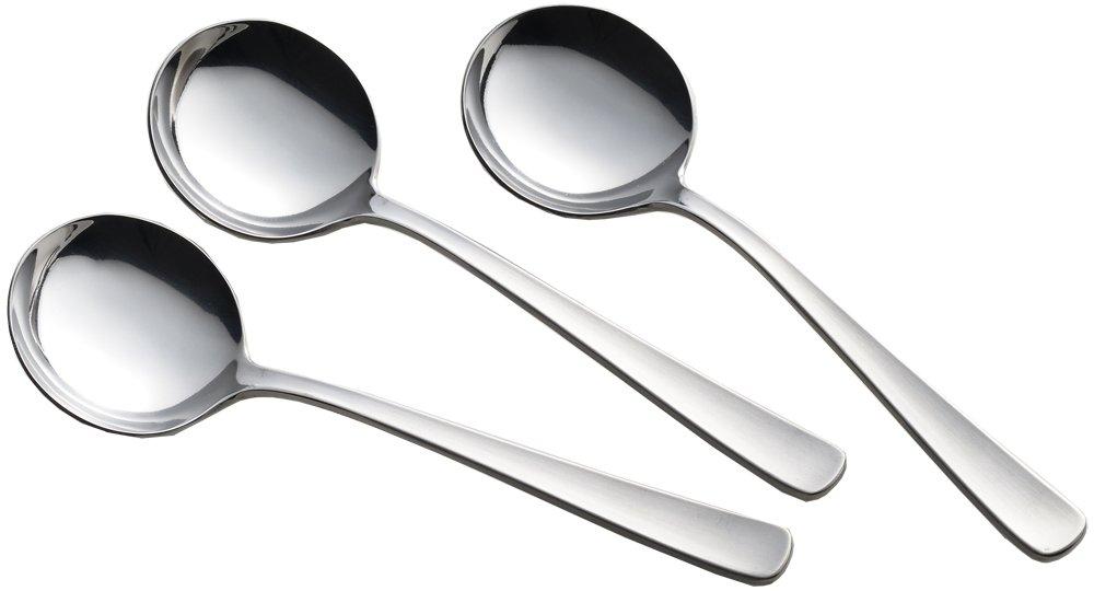 

Yoshikawa Spoon Set of 3 Stainless Steel Made in Japan Soup 3072009 14.5cm