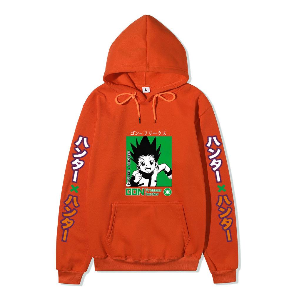 Japanese Anime Hoodie Sweatshirt Hunter X Hunter Graphic Printing Sweatshirts for Fans Casual Autumn Winter Fleece Streetwear