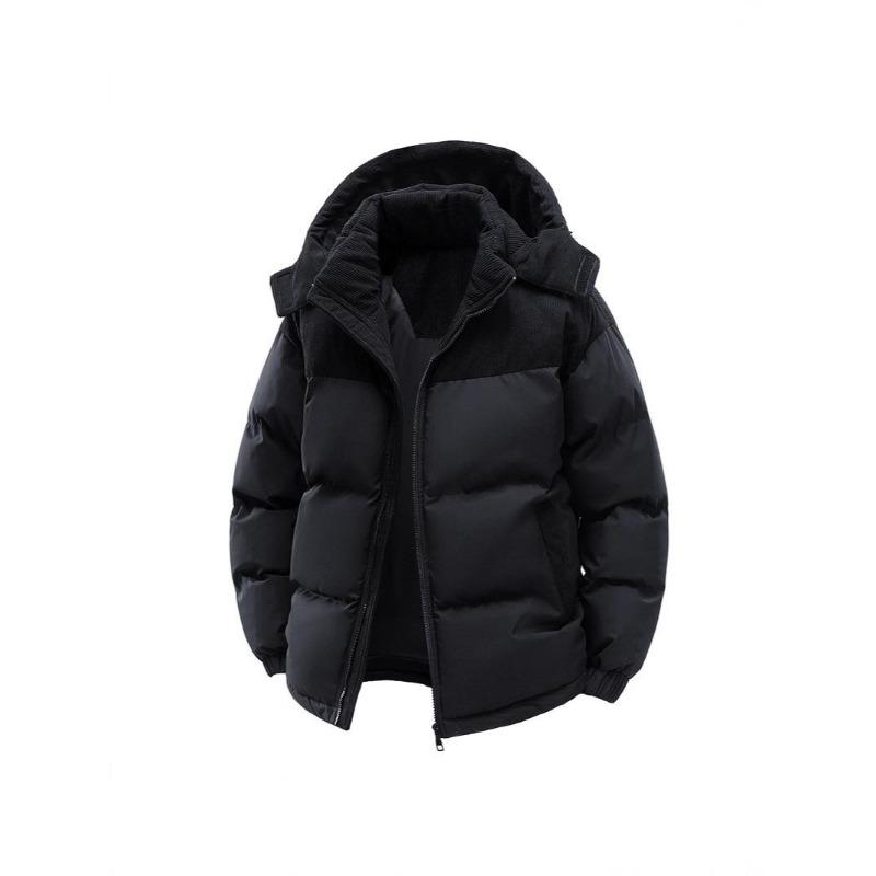 Men's Winter Hooded Cotton Jacket - European Size, Warm & Thick, Detachable Hood, Casual Style.