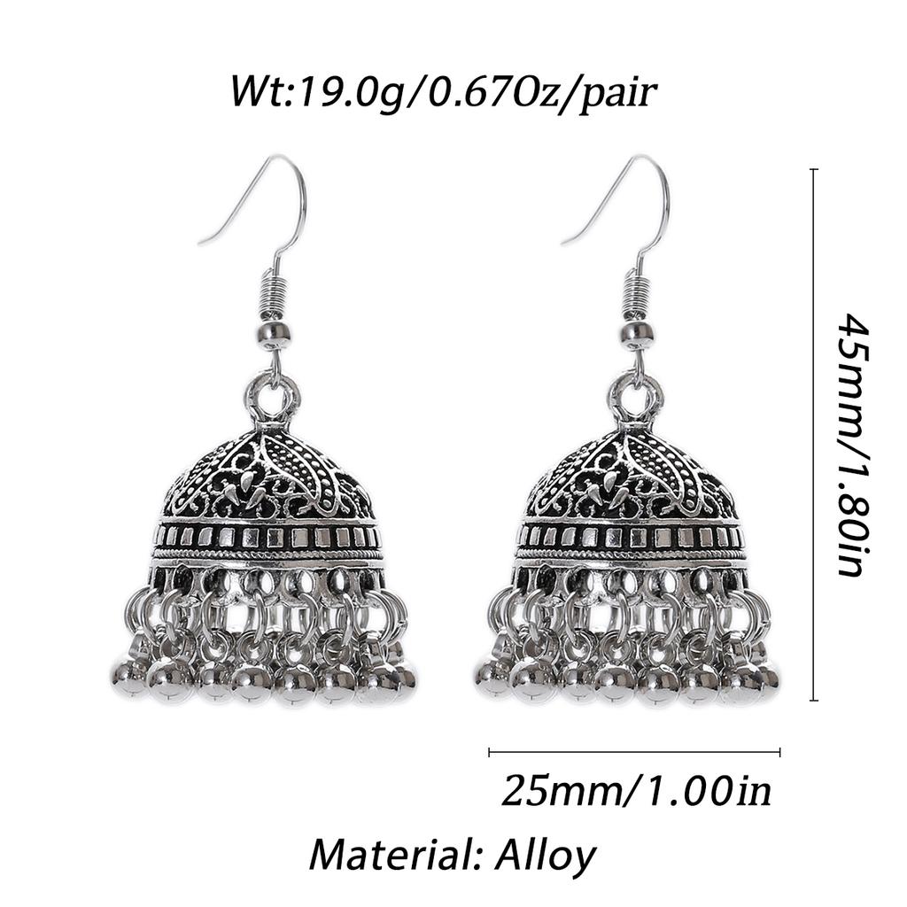 Pendientes Piercing Indian Zircon Jhumka Tassel Earrings Women Accessories Kolczyki Copper Color Earring Trendy Party Ear Rings