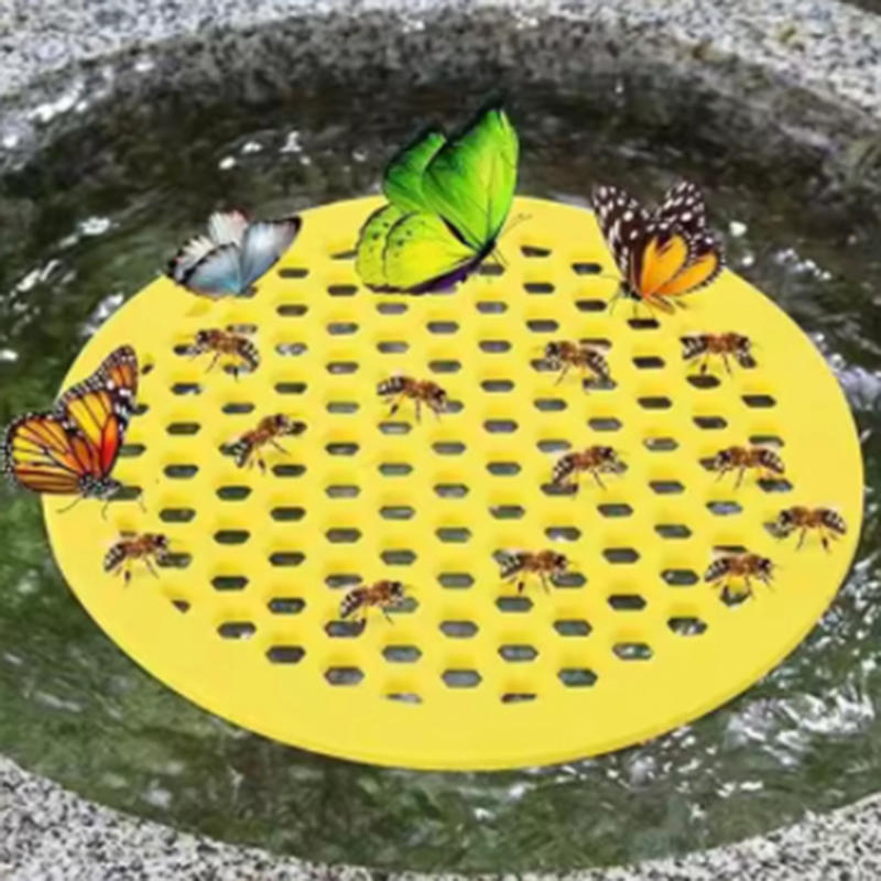 Floating Bee Island Bee Waterer rounded Bee Insect Drinking Tray Beekeeping Setups Luring Insects Waterer Bee Bath Catcher Tray