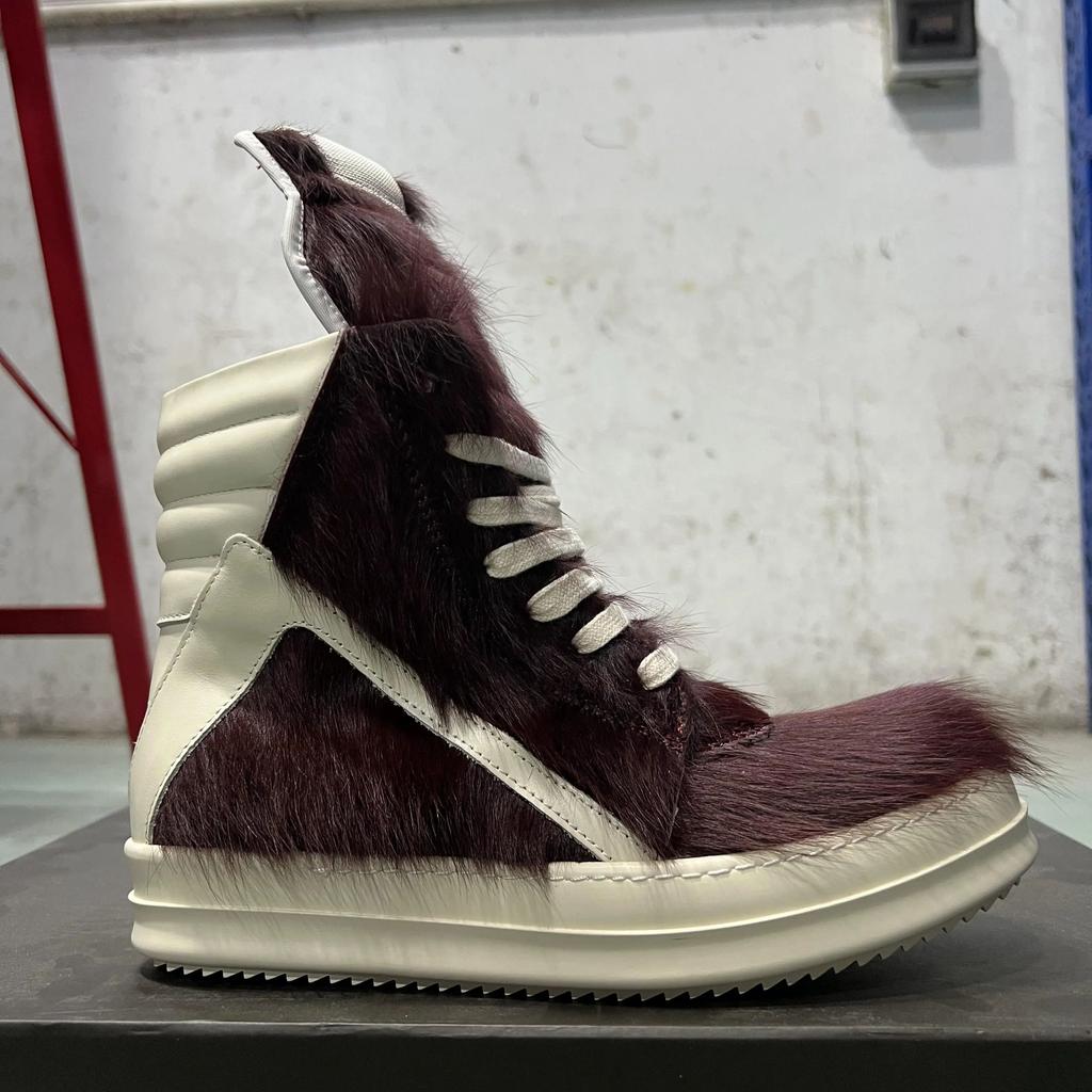 Značkové boty z pravé kůže s kožíškem Dámské Klasické Bordové Koňské Vlasy Boty Pánské Ležérní Vysoké Tenisky Tenisky Ploché Kotníkové Boty