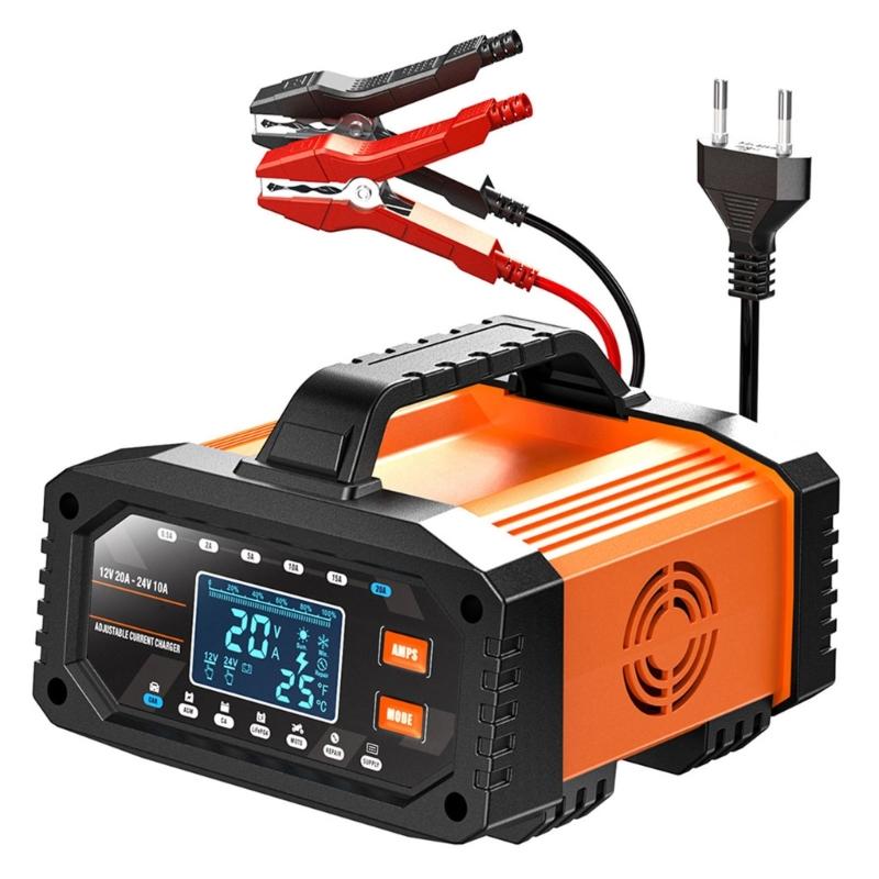 

Full Automatic Car Battery Charging Device 12V/24V Intelligent LCD Display Protect Quick Charging Equipment Enduring 1