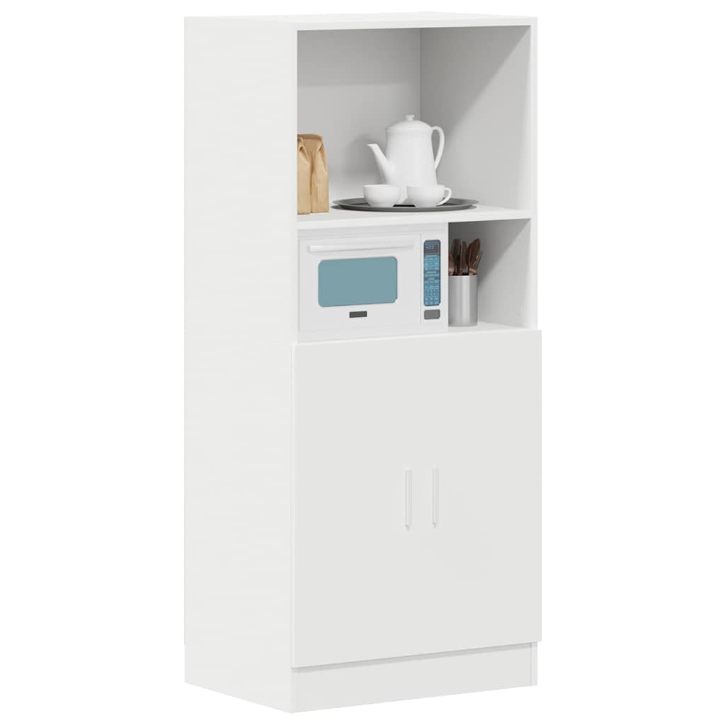 Vidaxl Kitchen Cabinet, White 57X41.5X131.5 Cm Wood-Based Material