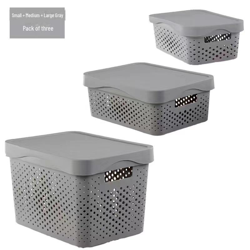 

Корзина для хранения Nordic с крышкой и ручкой — для хранения игрушек, закусок и предметов первой необходимости для ванной комнаты