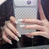 Aurora Hailey Cat Eye Press-On Nails: Short, Simple, Electroplated Nail Art for Students