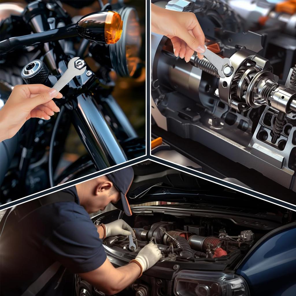 Biqing Wrench 2mm Thin Spanner Set Mini Wrench for Automotive Repair and Furniture Assembly 14-Piece Open-End Set, Wrench, 4-27mm