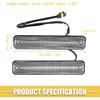 LED Side Marker Light 25952319 15114677 Front Rear Turn Signal Lights Fender Sidemarker Lamps for Hummer H2 2003-2009 Clear Lens Amber Red Light 2