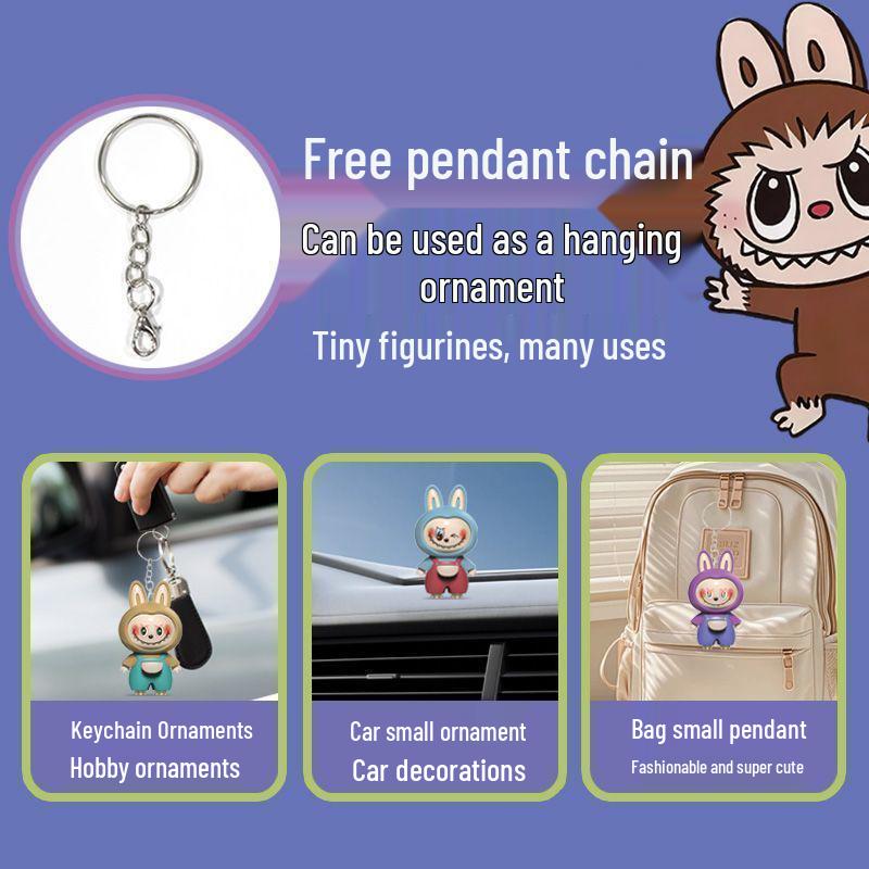 Face-Changing Cartoon Plush Keychain: 3D Bag Charm Gift