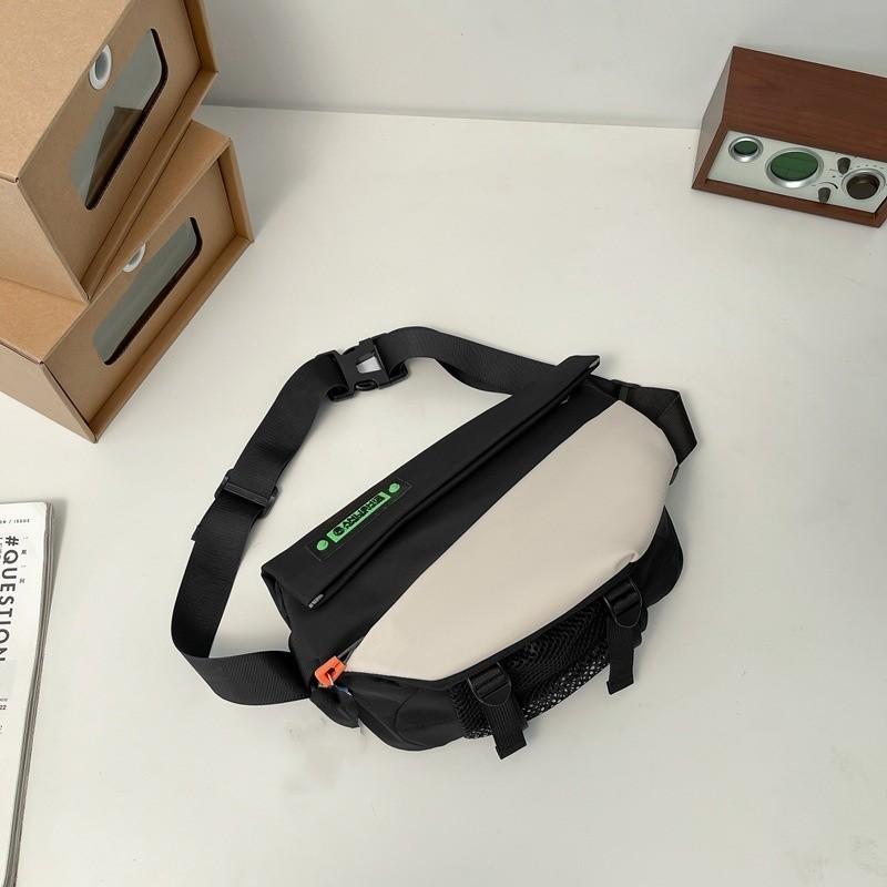 Модная мужская нейлоновая сумка кроссбоди, водонепроницаемая уличная спортивная наплечная сумка в уличном стиле белый