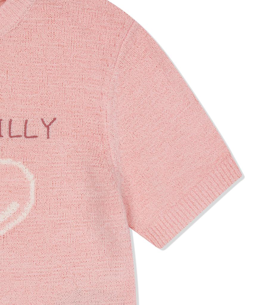 Wacky Willy Women'S Lily Graphic Short Sleeve Knit Pink