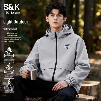 Baleno Men's S&K Series Hooded Windproof Waterproof Jacket