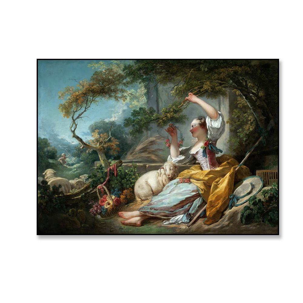 

Класичний плакат «Щасливі випадки гойдалки». Вінтажна картина на полотні, живопис у стилі рококо, принти, бароко, мистецтво, декор стін 50x70cm no frame