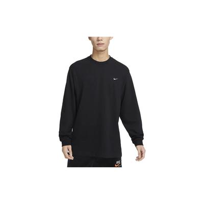 Felpa girocollo pullover tinta unita Solo Swoosh Uomo Top Nero DX0885-010