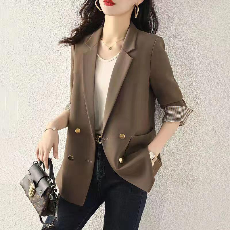 Dámské jarní a podzimní sako britského stylu slim fit