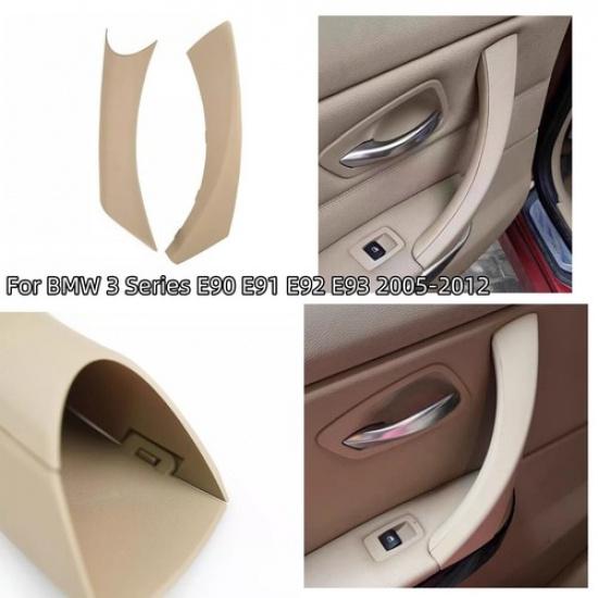 

Beige ABS Inner Door Handle Pull Cover Trim For BMW 3 series E90 E91 Left Rear
