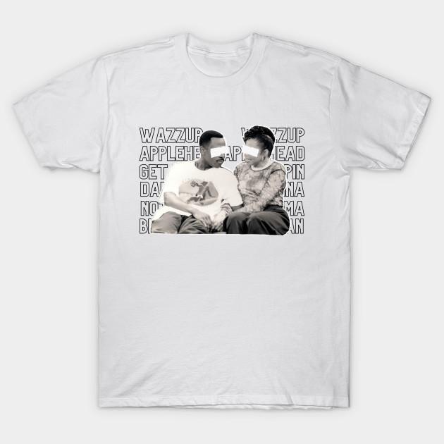 Men Black Print T-shirt Martin & Gina - Wazzup / Damn Gina | 90S Tv Sitcom No-Cut Transfer Paper Print Cotton Tshirt 3XL белый