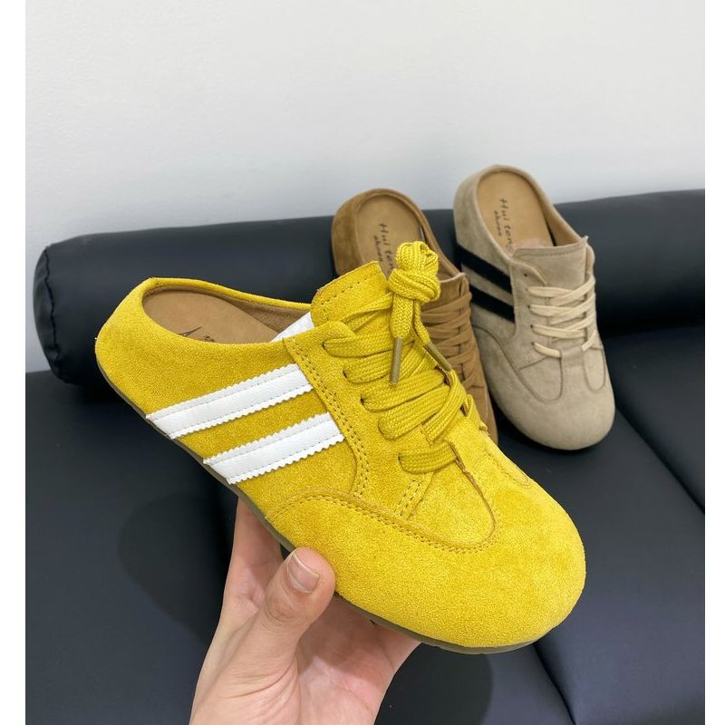 

Баотоу полутапочки женская верхняя одежда 2025 новая весна ретро немецкие кроссовки удобные женские толстые подошвы без каблуков ленивая обувь 40 жёлтый