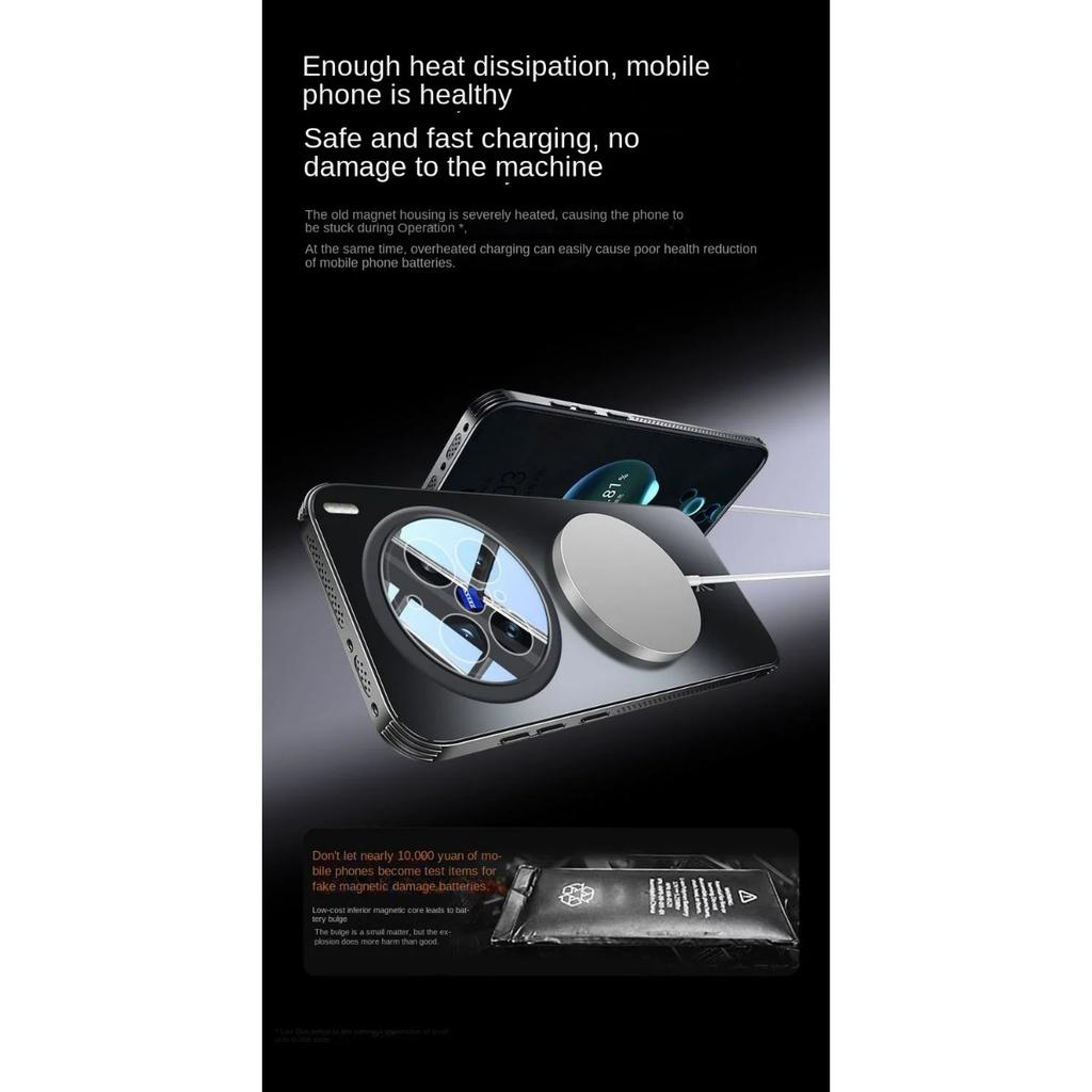 For VIVO X200 Pro Case Hard Matte Magnetic Wireless Charging Lens Protective Back Cover For VIVO X100S X200 Pro Mini X100 Ultra