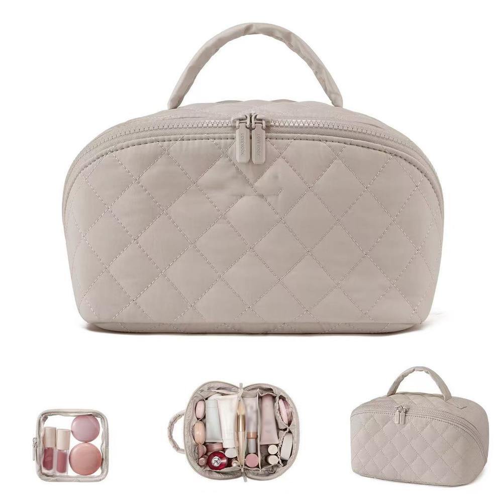 1pcs Travel Portable Makeup Bag Large Capacity Cosmetic Organizer Brush Multi Storage Pouch Waterproof Toiletry Bag Accessory