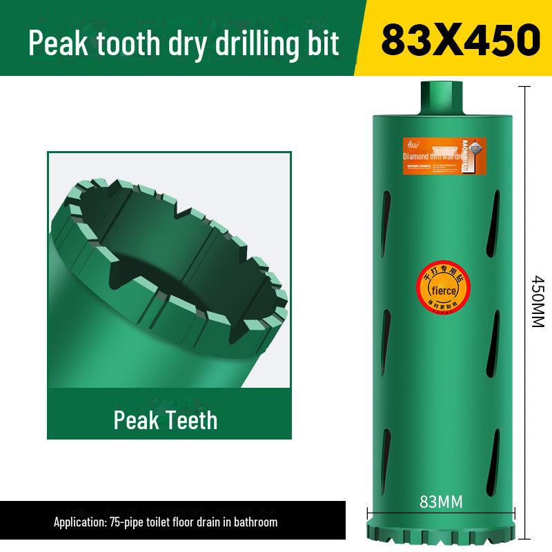 Green Forest Dry Drill Bit for Marble, Cement, Concrete, and AC Hole Opening (No Water Needed)