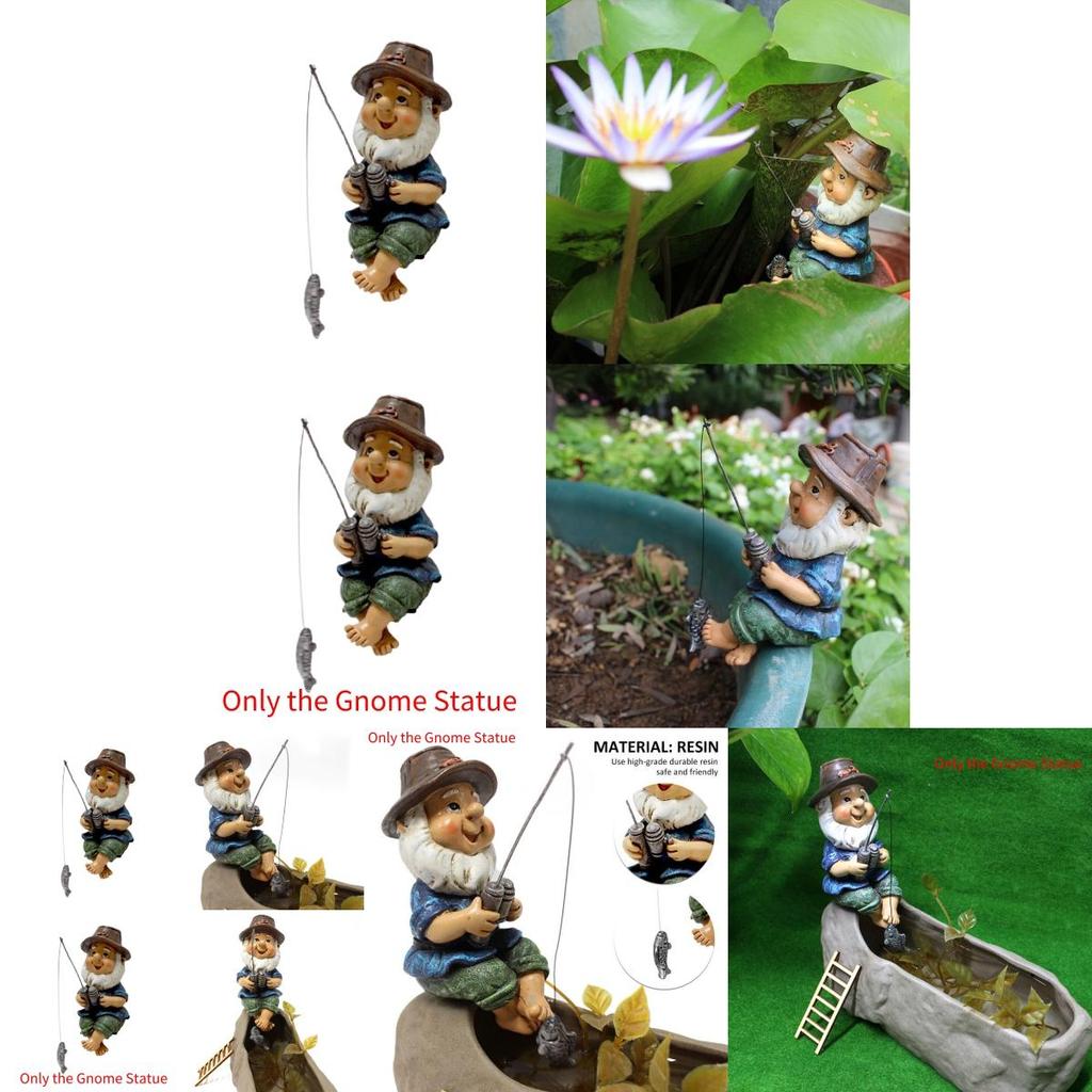 Hg-f0212 Barevná rybářská figurka z pryskyřice Dekorace do akvária Květináč