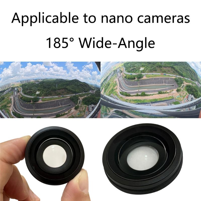 Portable High Definition Wide Angle Camera Lens 185Degree FOV Durability Opticals Glass Construction Filming Gear